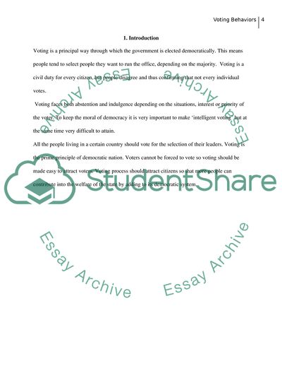 Analyzing Voting Behavior