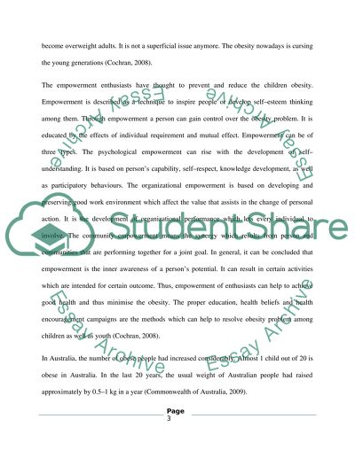 Obesity - empowerment