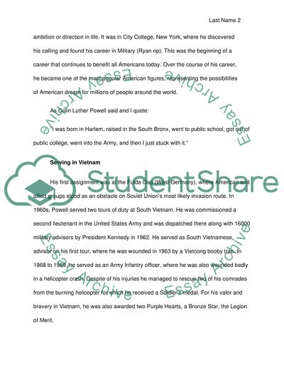 Contribution of Colin Powell to American History