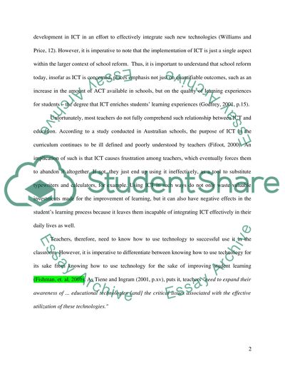 Integrating Information Technology into School Curriculum