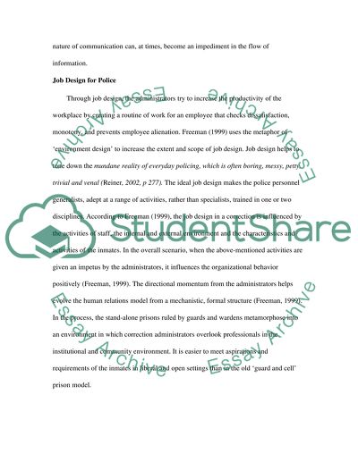 Human Relations in the Criminal Justice Organization