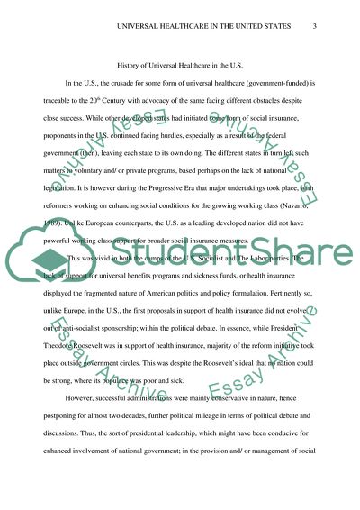 Universal Healthcare in the United States