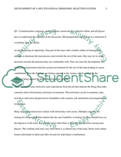 Development of a Multinational Personnel Selection System