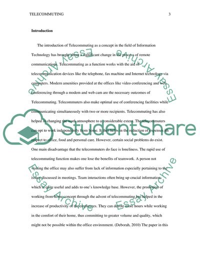 Telecommuting as Technology in Action