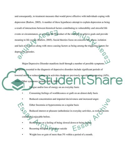 Treatment Alternatives of Clinical Depression