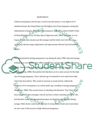 Teen Pregnancy in the United States