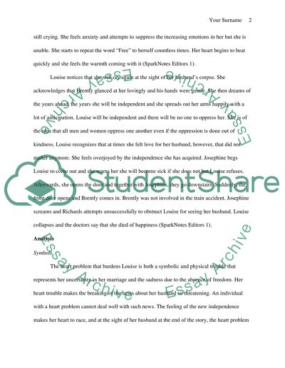 The Story of an Hour by Kate Chopin