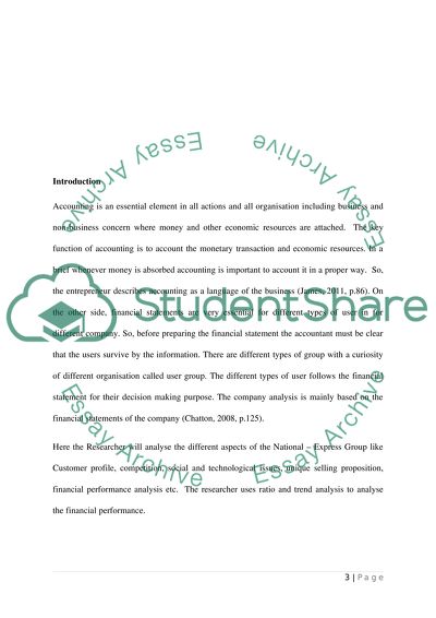 Financial Performance of the National Express Group