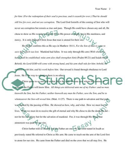 Soteriology - the Doctrine of Atonement