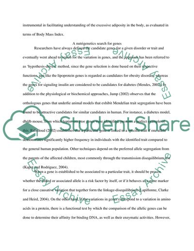 Nutrigenetics the relation between Genes and nutrition APOA2 concerning cardiovescular diseases