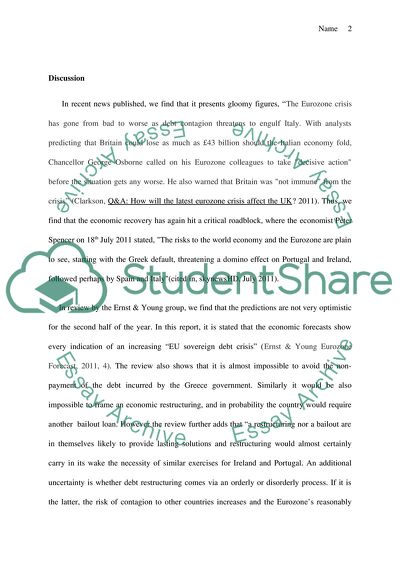 Eurozone Debt Crisis and Future Predictions