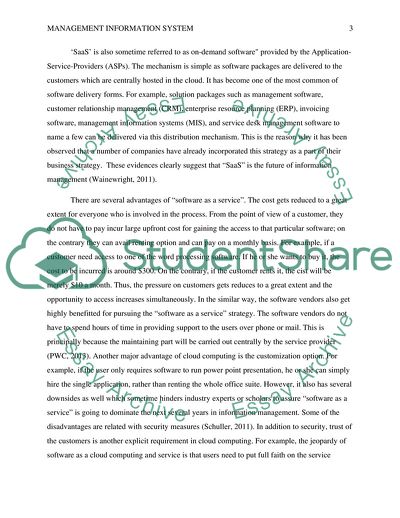 Software as a Service Information System