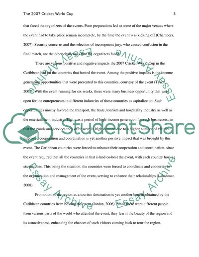 The 2007 Cricket World Cup