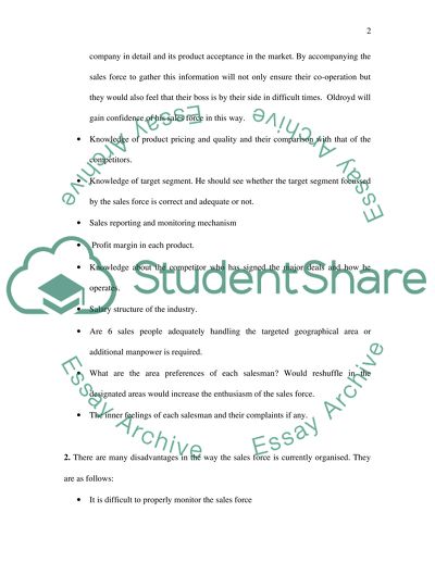 Management of Selling