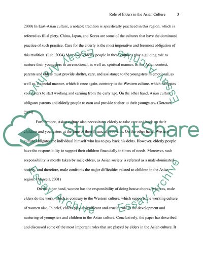 Role of Elders in the Asian Culture