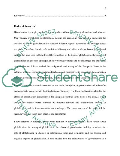 The effects of Globalisation