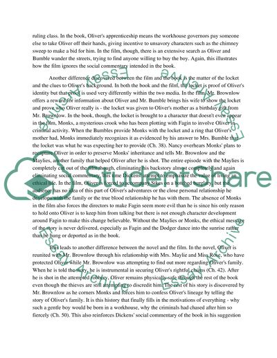 Oliver Twist: Twisting the Tale through Film