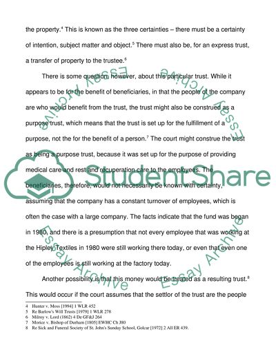 Equity and Trusts at Hipley Textiles Ltd