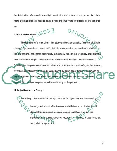 Single-Use and Reusable Instruments in Podiatry