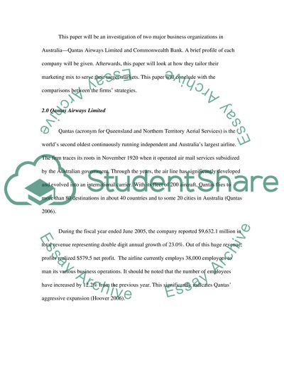 Analysis of Marketing Mix
