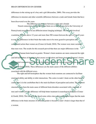 Is There in Terms of Psychology a Male and a Female Brains