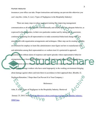 Negligent Training Issues