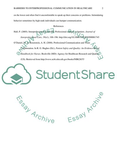 Dissertation on good quality communication in healthcare