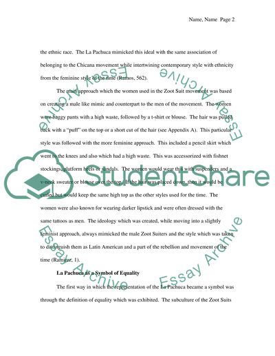 The Concept of La Pachuca and Zoot Suit