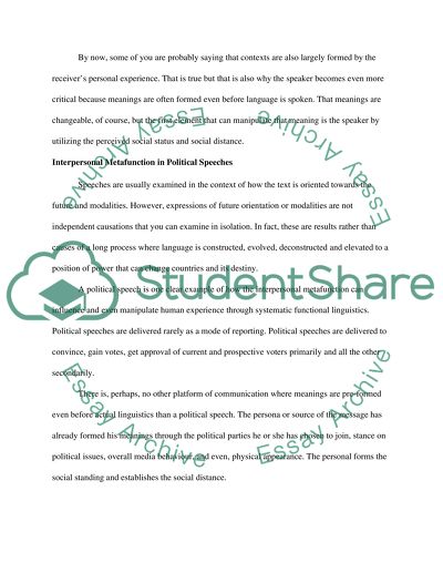 Analysis of the War on Terror Discourse from the Perspective of Systemic-Functional Linguistics