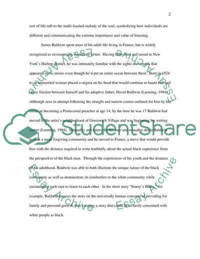 Special Features of James Baldwins Short Story Sonnys Blues