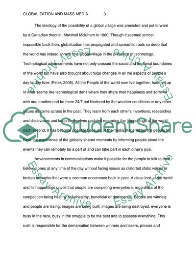 The Effect of Mass Media on Globalization