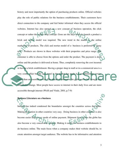 E-Business Individual Report on a Website