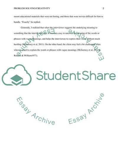 Problem Solving/Creativity