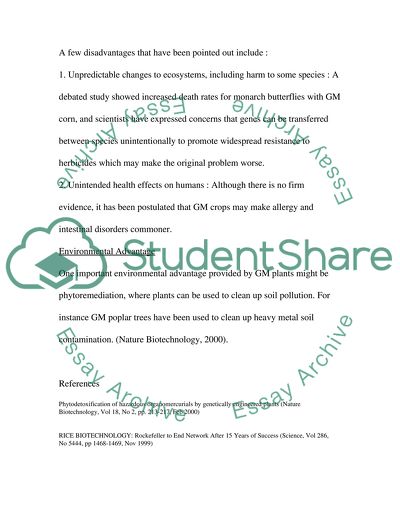 genetically modified food ielts essay