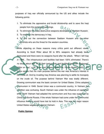 Comparison: Iraq war & Vietnam war