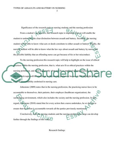 The most common types of assault and battery a nurse can be criminally charged with