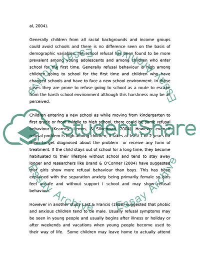 School Refusal Behaviour
