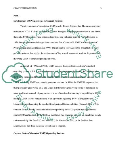 UNIX Operating Systems