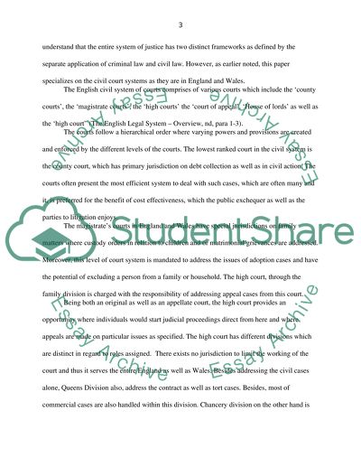 The Hierarchical Structure of the Court System in England and Wales
