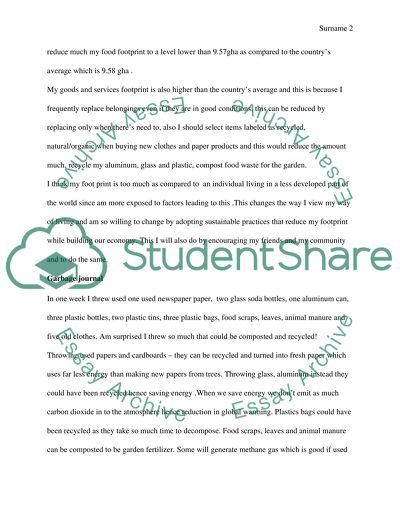 My Footprint: Negative Impacts to the Environment