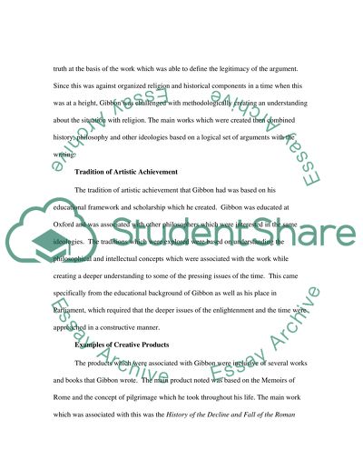 The Notable Creator, Edward Gibbon