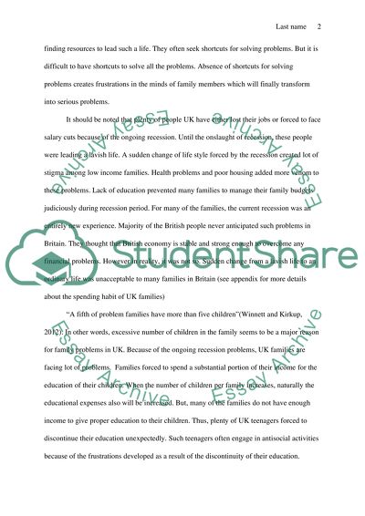 Family Problems in the UK