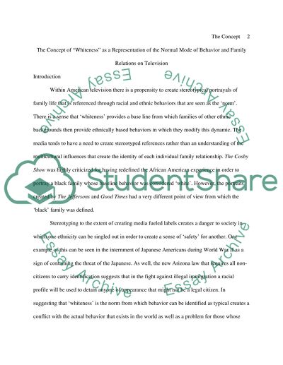 The Concepts of Race Relations as Reflected in the Media