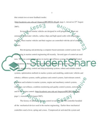 Controllers for Marine Engineering Systems