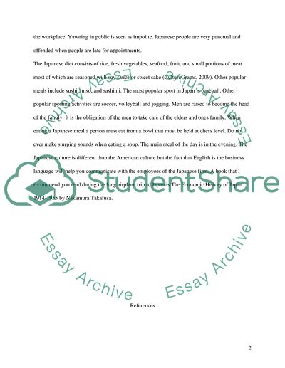 Different Aspects of the Culture of Japan