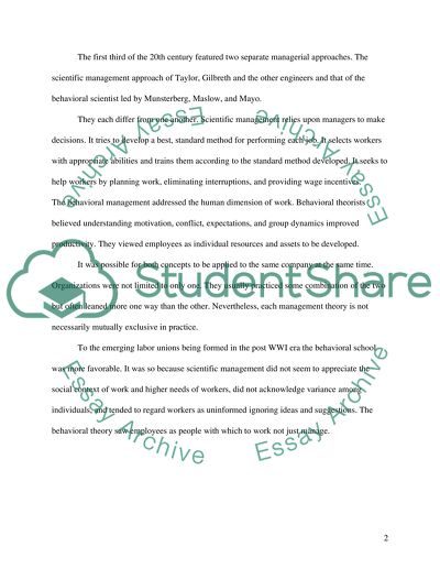 Evolution of Management Thought