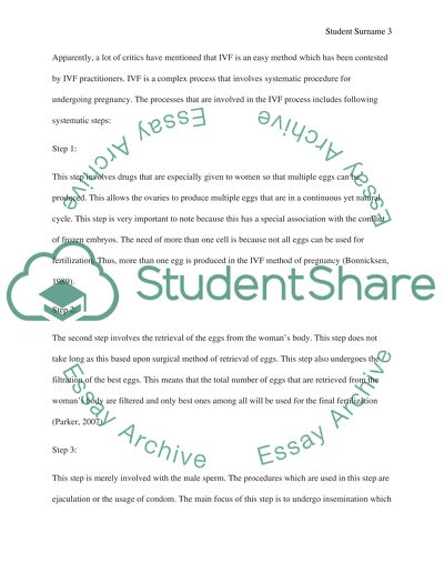 Excess of Embryos in In Vitro Fertilization