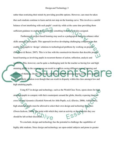 Why do Design and Technology Have the Potential to Inspire and Challenge