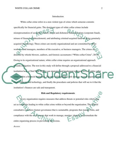 White Collar Crime as a Non-Violent Type of Crime