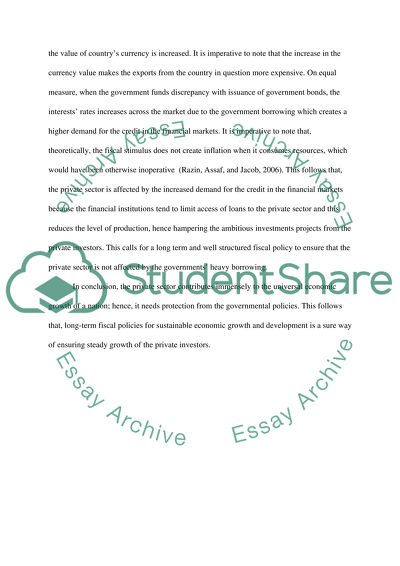 The Effects of Fiscal Policy on Private Business Investment